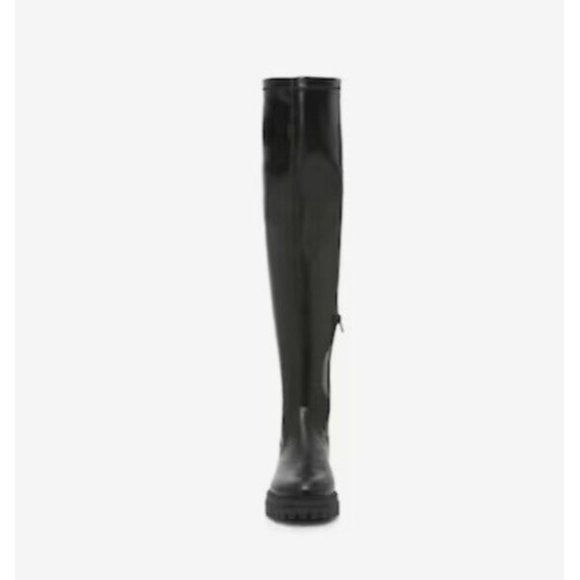 Mix No 6 Bessia Over The Knee Boots Womens Size 6 Black Lug Sole NEW - Picture 9 of 9